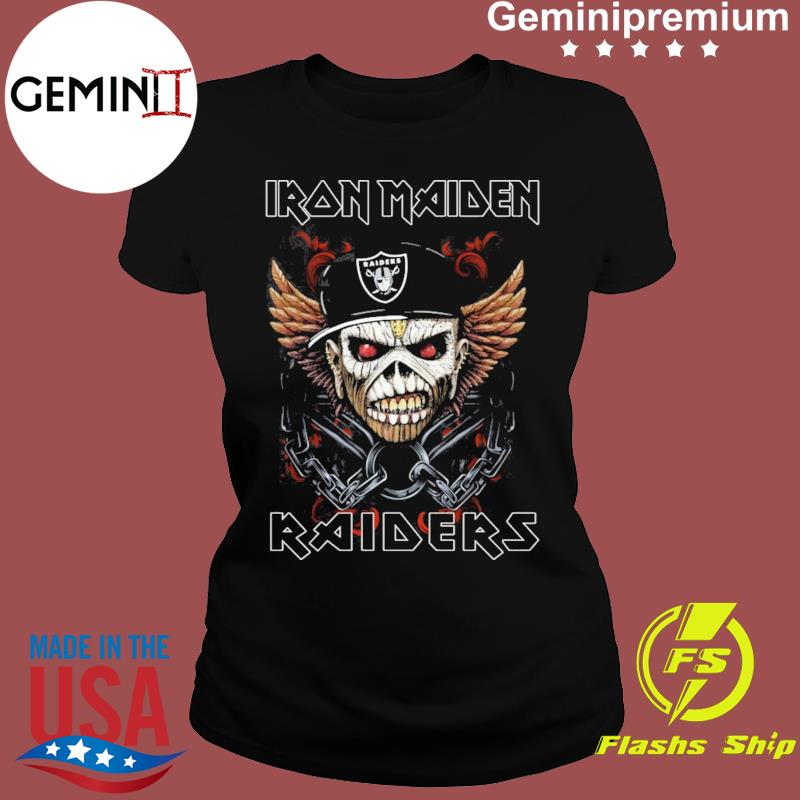 Iron Maiden Skull Oakland Raiders Shirt - High-Quality Printed Brand