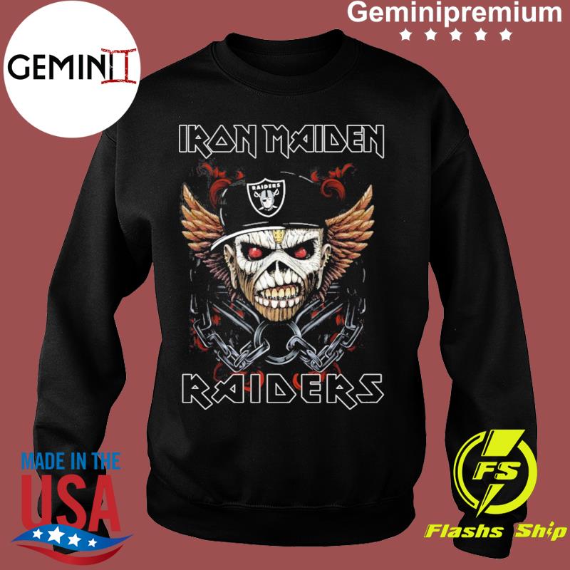 Iron Maiden Skull Oakland Raiders Shirt - High-Quality Printed Brand