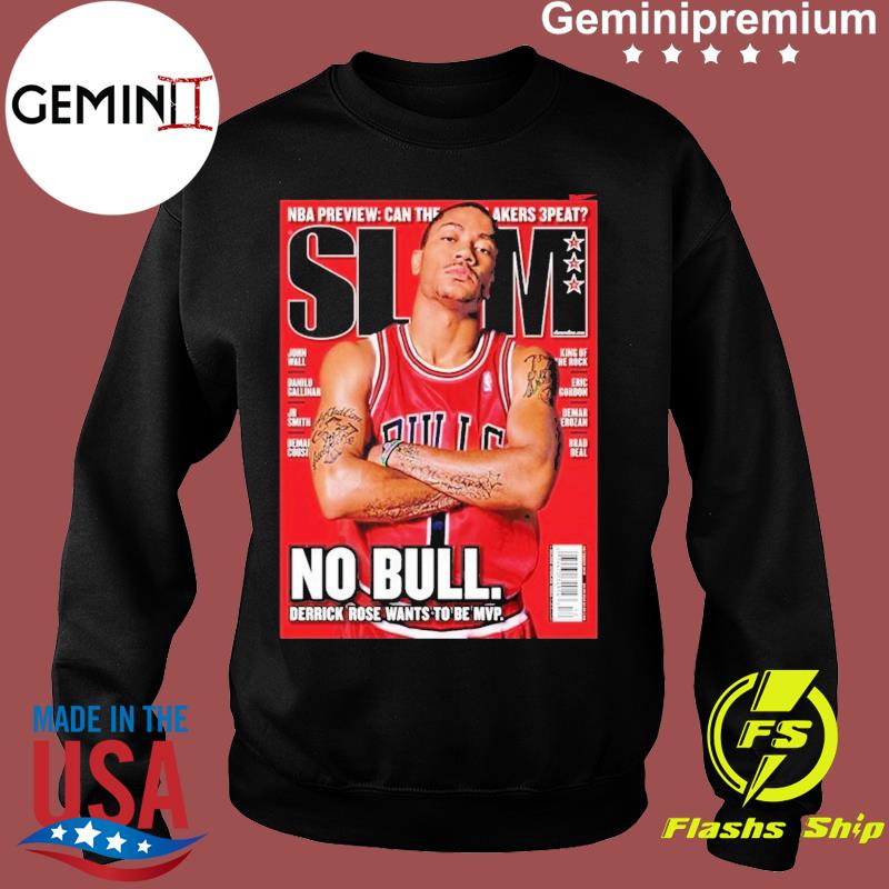 Derrick Rose No Bulls Long Sleeve Tee Slam 