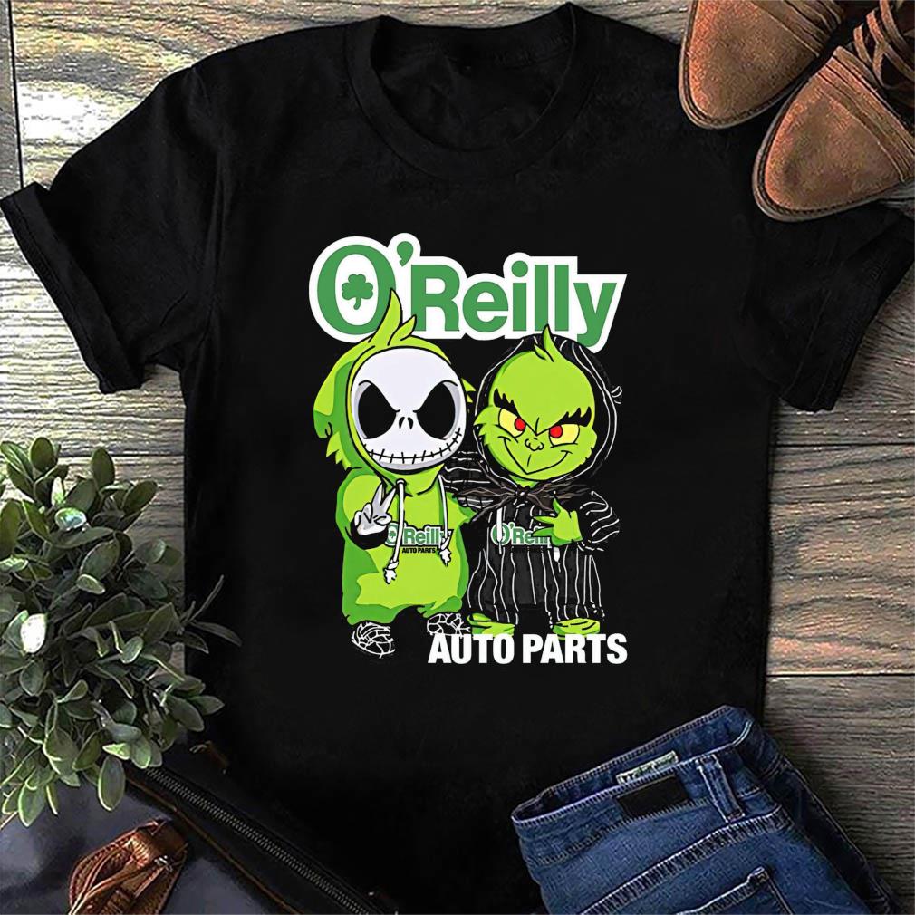 Best Friends Baby Jack Skellington And Baby Grinch O Reilly Auto Parts Logo Shirt Geminipremium