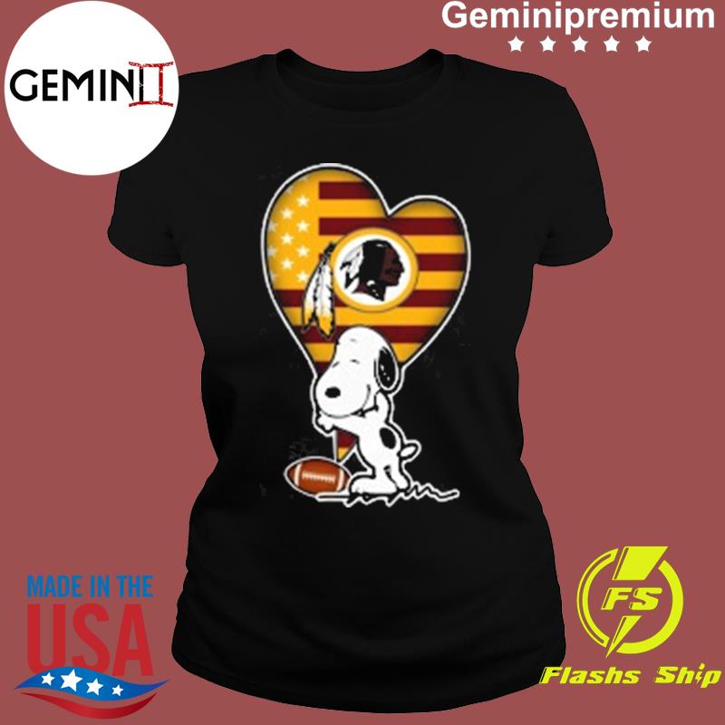 Washington Redskins NFL Football Snoopy Woodstock The Peanuts Movie V-Neck  T-Shirt