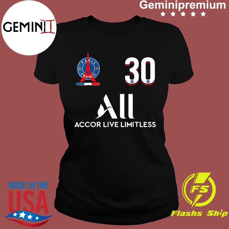 Messi Loves Paris PSG France Accor Live Limitless Shirt ...