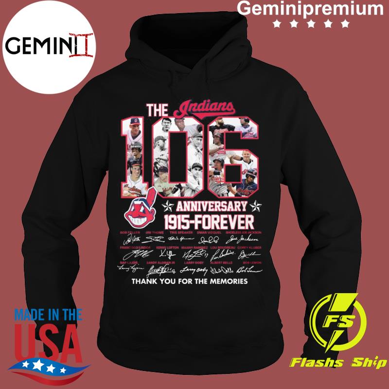 Official The Cleveland Indians 1915-Forever 106 anniversary thank