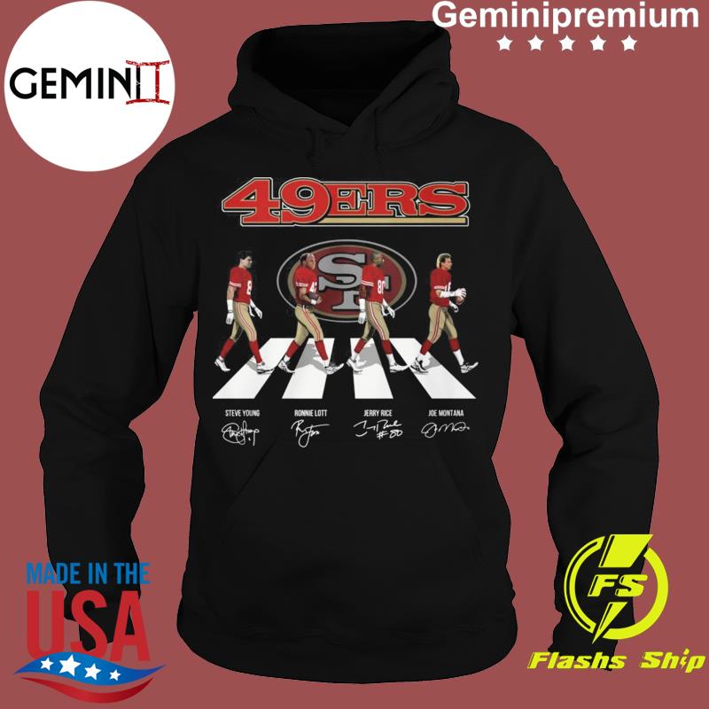 San Francisco 49ers Ronnie Lott Jerry Rice Joe Montana signatures shirt,  hoodie, sweater, longsleeve and V-neck T-shirt