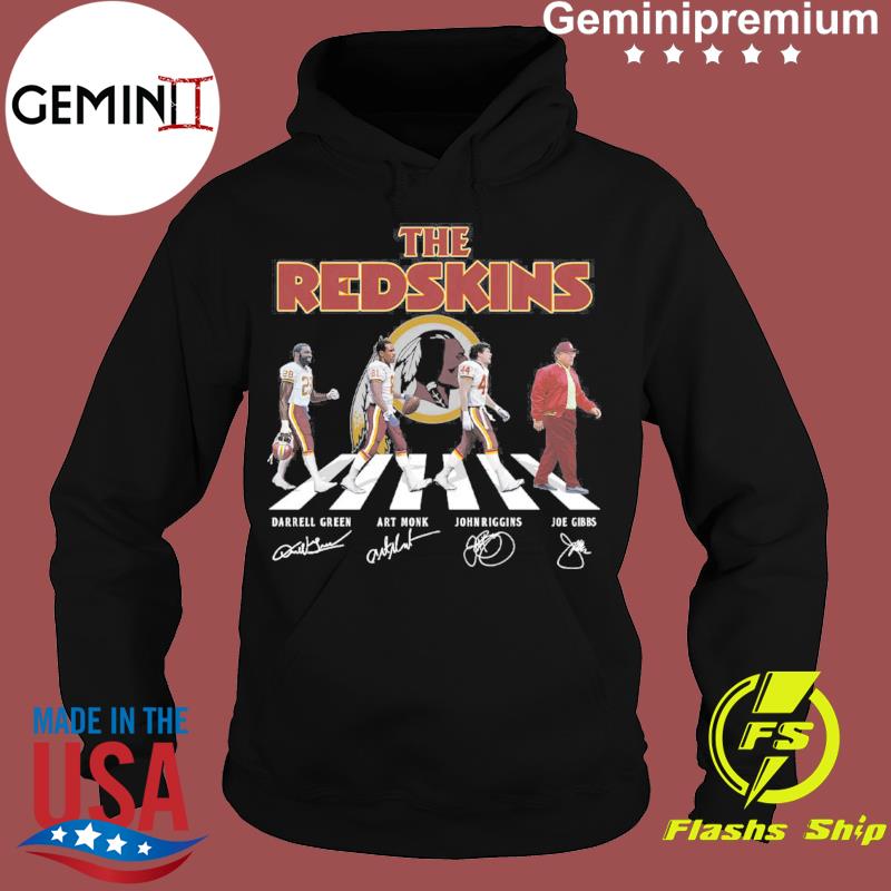 The Washington Redskins With Green Art Nink Riggins And Gibbs Abbey Road  Signatures Shirt, hoodie, sweater, ladies v-neck and tank top