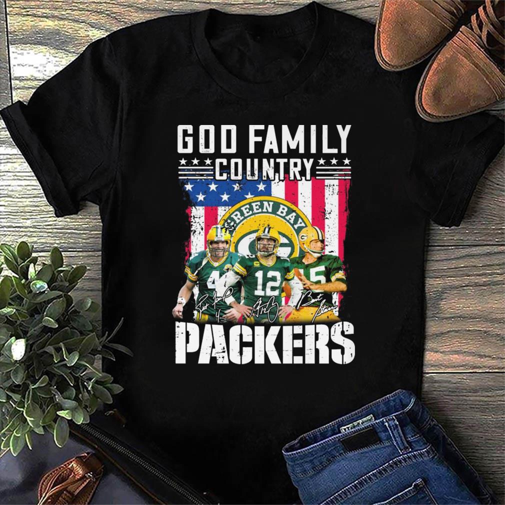 God family country Green Bay Packers team signatures shirt, hoodie