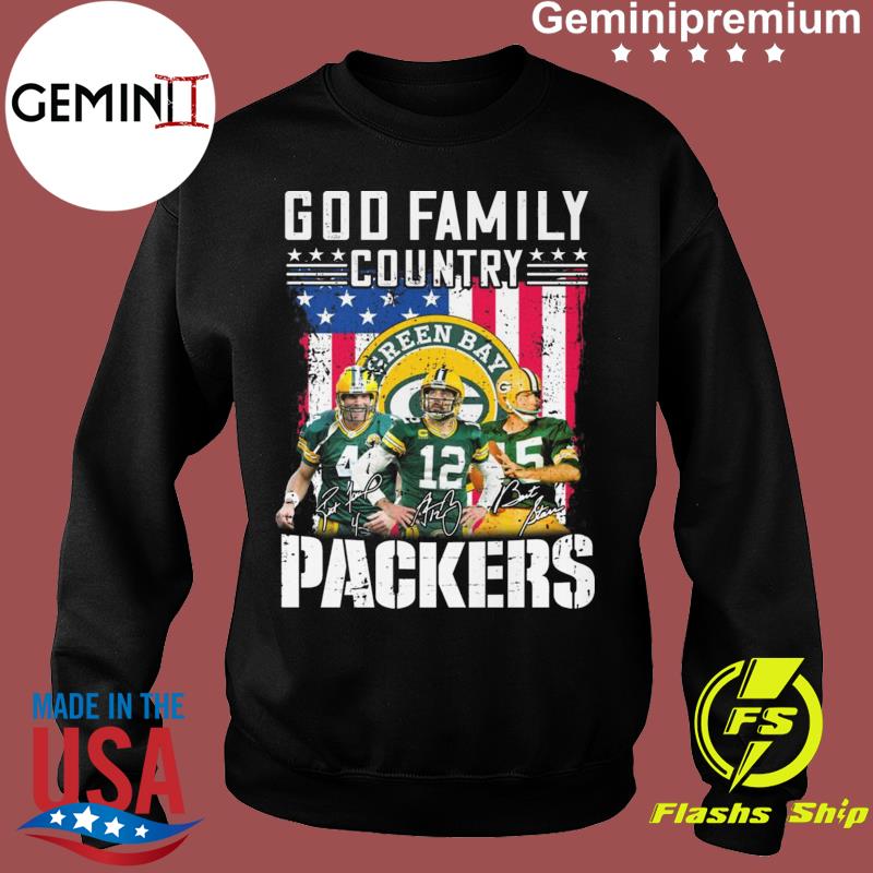 God family country Green Bay Packers team signatures shirt, hoodie