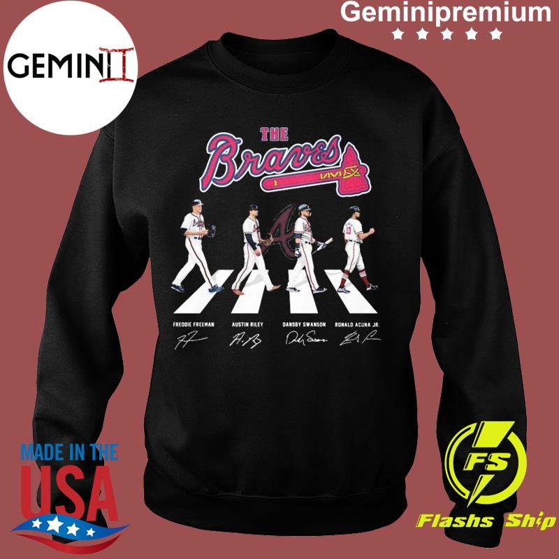 The Atlanta Braves Freddie Freeman Austin Riley Dansby Swanson Abbey Road  Signatures Shirt, hoodie, sweater, long sleeve and tank top