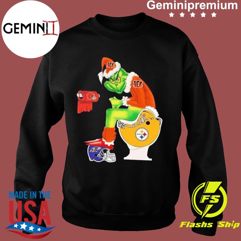 Cincinnati Bengals Grinch Toilet Ugly Christmas Sweater Shirt