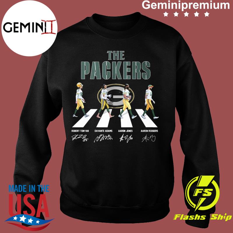 Official The Packers Robert Tonyan Davante Adams Aaron Jones Aaron Rodgers abbey  road signatures shirt, hoodie, sweater, long sleeve and tank top