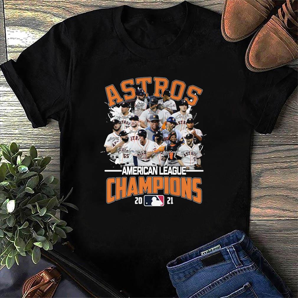 Houston Astros 2021 American League Champions World Series 2021 Signatures  Shirt