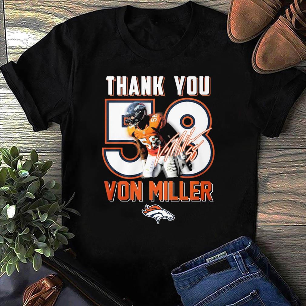 Von Miller Denver Broncos Women's Pocket Name & Number Hoodie T