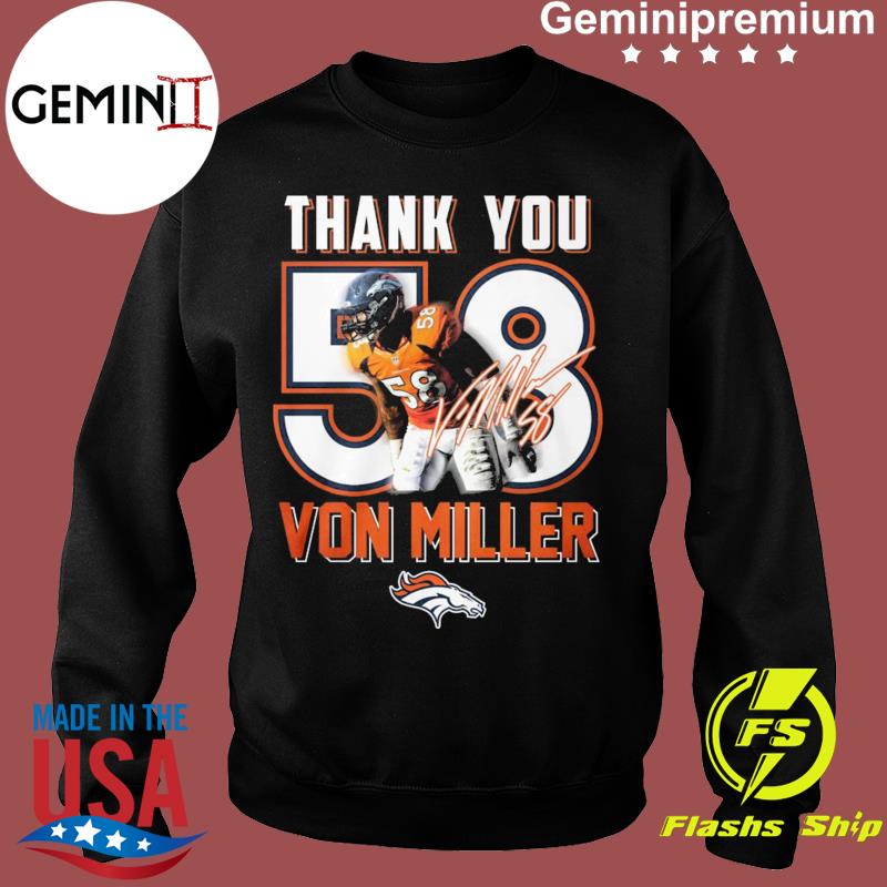 Von Miller Denver Broncos Women's Pocket Name Number Hoodie