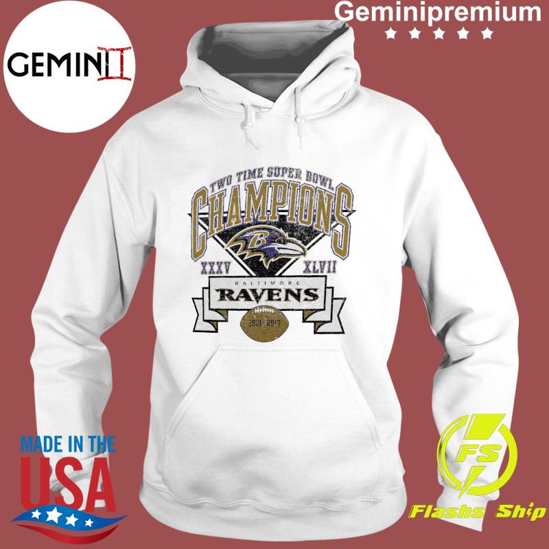 Baltimore ravens super bowl xxxv and xlvii champions shirt, hoodie,  sweater, long sleeve and tank top