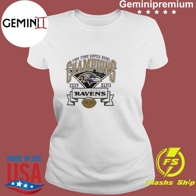 Baltimore ravens super bowl xxxv and xlvii champions shirt, hoodie,  sweater, long sleeve and tank top