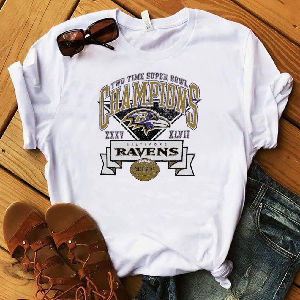 Baltimore ravens super bowl xxxv & xlvii champions shirt, hoodie, sweater,  long sleeve and tank top