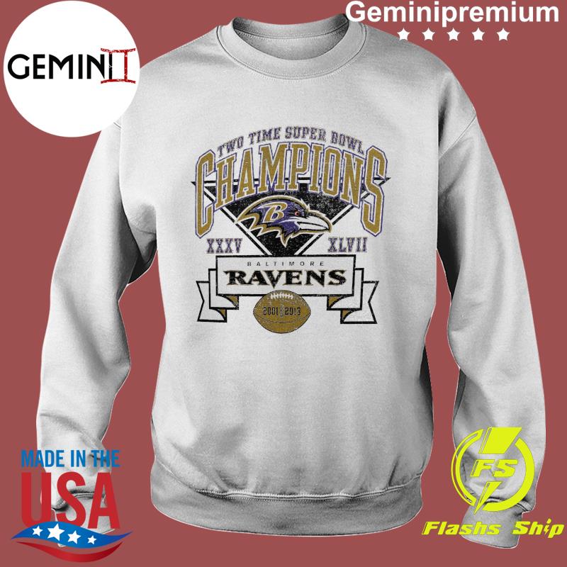 Baltimore Ravens Two Time Super Bowl Champions T-Shirt, hoodie, sweater,  ladies v-neck and tank top