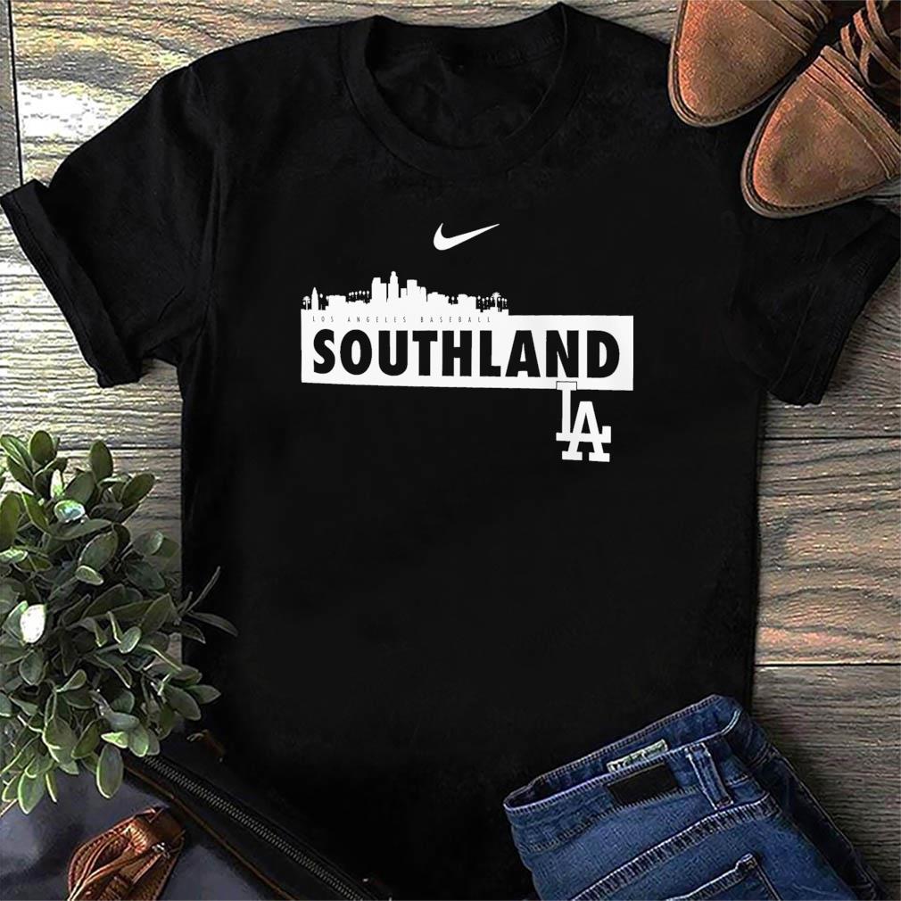 Los Angeles Dodgers Southland Nike Nickname Skyline T-Shirt 