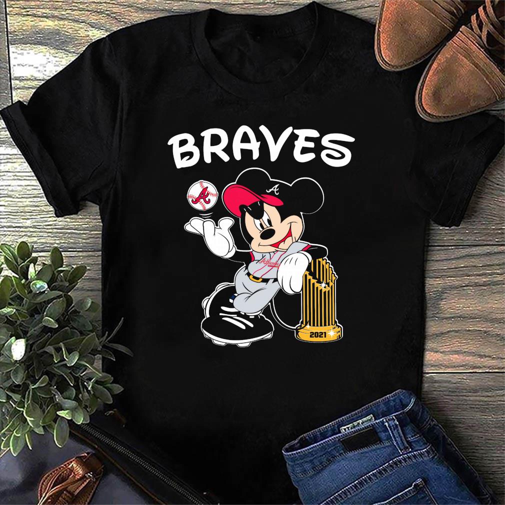 Mickey Mouse Braves World Series Champions 2021 baseball jersey