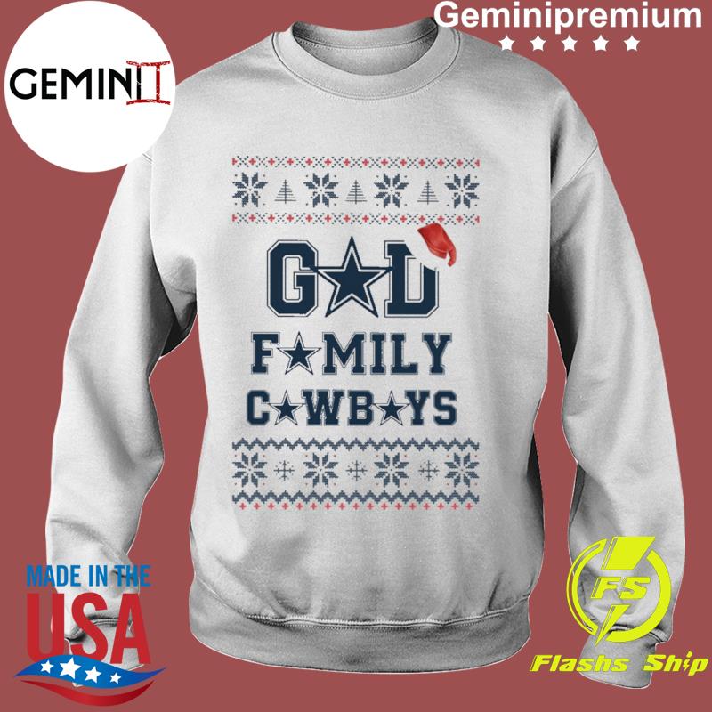 Santa Hat God Family Dallas Cowboys Christmas Ugly Shirt, hoodie, sweater,  ladies v-neck and tank top