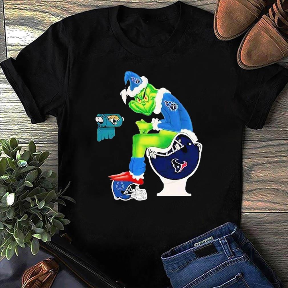 Merry Grinchmas The Grinch Tennessee Titans Shit On Toilet Houston Texans  And Other Team Christmas Sweatshirt - Teespix - Store Fashion LLC