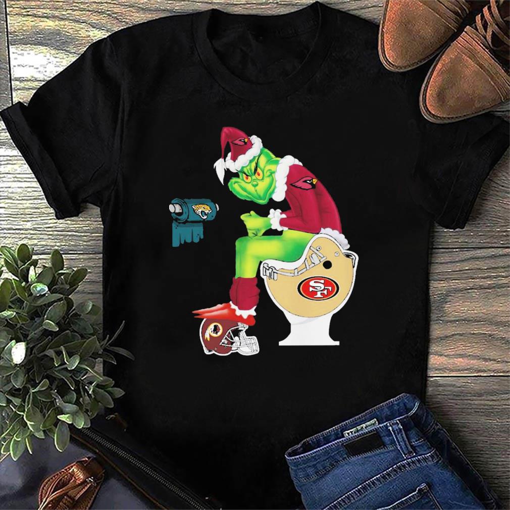 The Grinch Santa San Francisco 49ers Christmas shirt, hoodie, tank