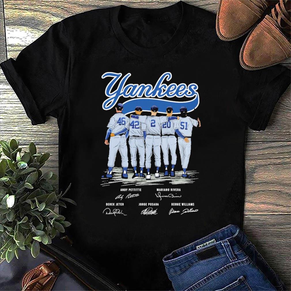 Official the Yankees Mariano Rivera Jorge Posada Andy Pettitte Derek Jeter  Abbey Road signatures shirt, hoodie, sweater, long sleeve and tank top