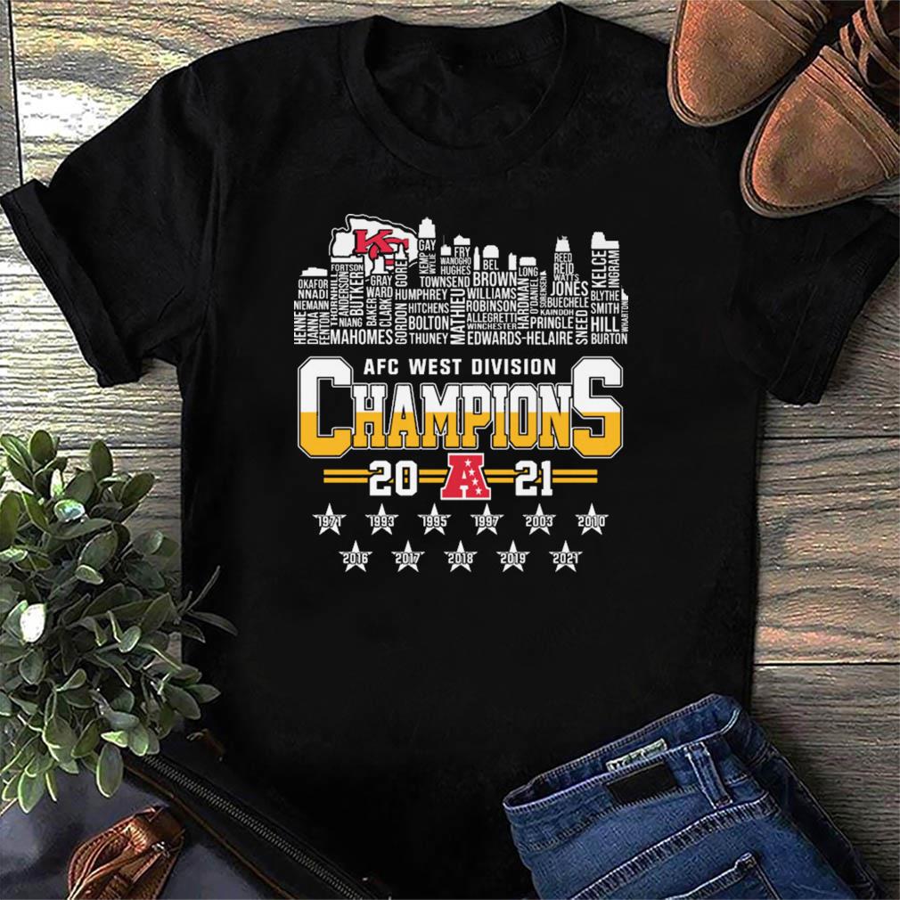 Kansas city chiefs 2021 afc west division champions shirt, hoodie, sweater,  long sleeve and tank top