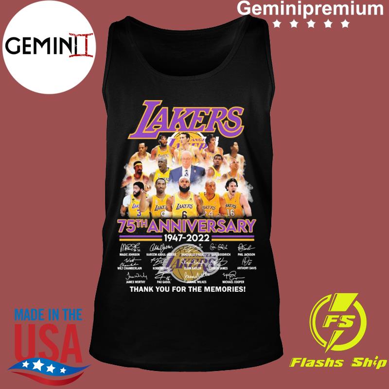 Los Angeles Lakers 75th anniversary 1947 2022 thank you for the
