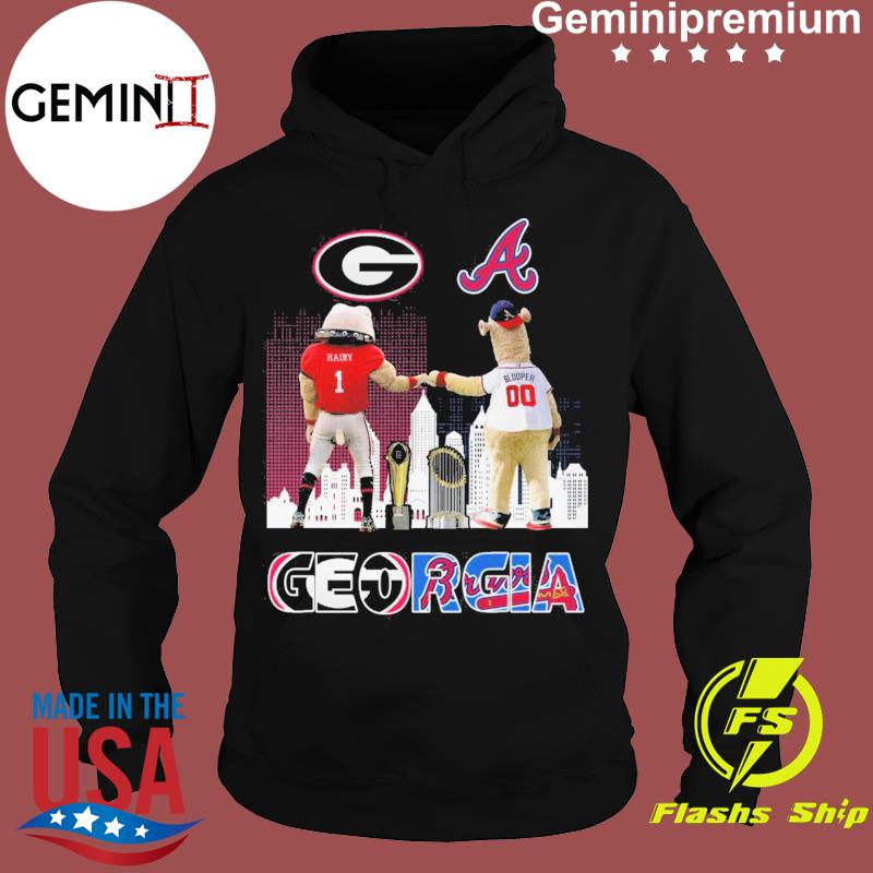 Georgia Bulldogs and Atlanta Braves champions Hairy Dawg and Blooper shirt,  hoodie, sweater and v-neck t-shirt