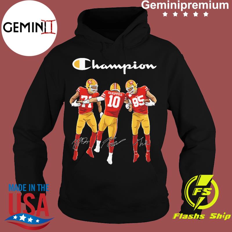 San Francisco 49ers Jimmy Garoppolo and George Kittle signatures shirt,  hoodie, sweater, long sleeve and tank top