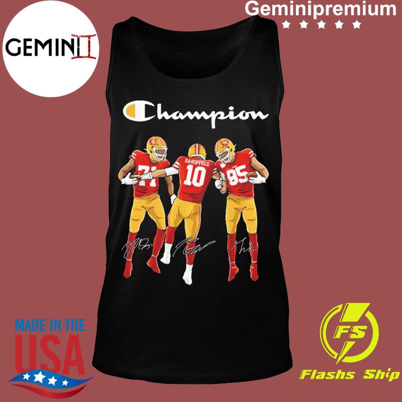 San Francisco 49ers T-shirt Jimmy Garoppolo And George Kittle Signatures  Long Sleeve, Ladies Tee