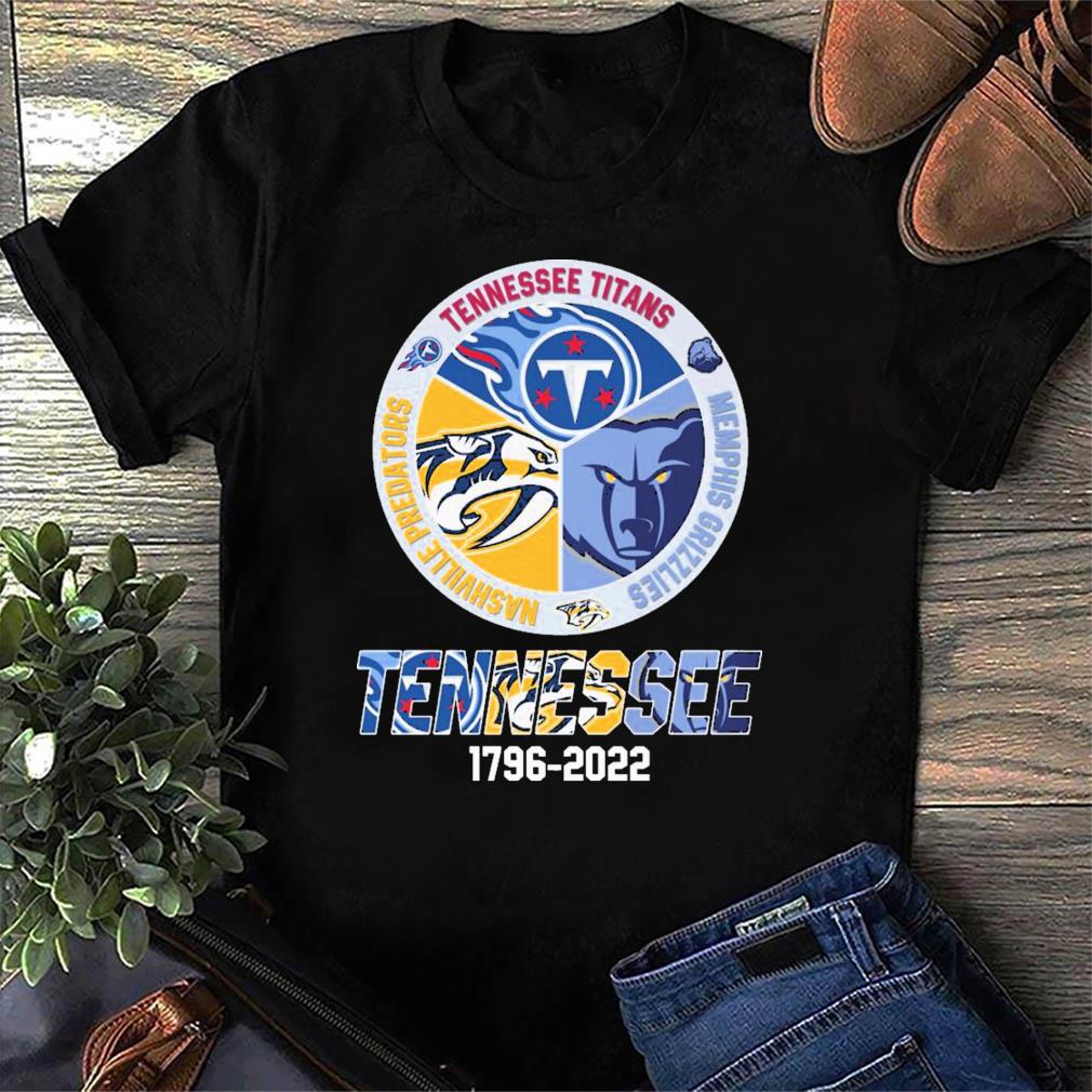 Tennessee Titans Memphis Grizzlies And Nashville Predators Tennessee 1796  2022 Shirt, hoodie, sweater, long sleeve and tank top