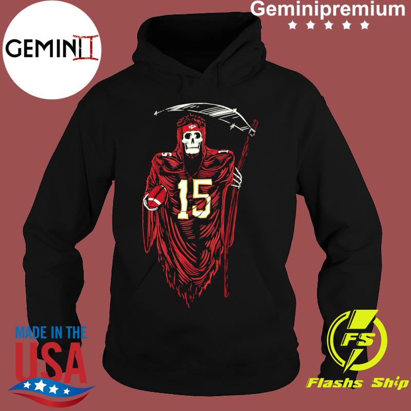 Premium 15 Patrick Mahomes The Grim Reaper Kc Chiefs Shirt, hoodie,  sweater, long sleeve and tank top