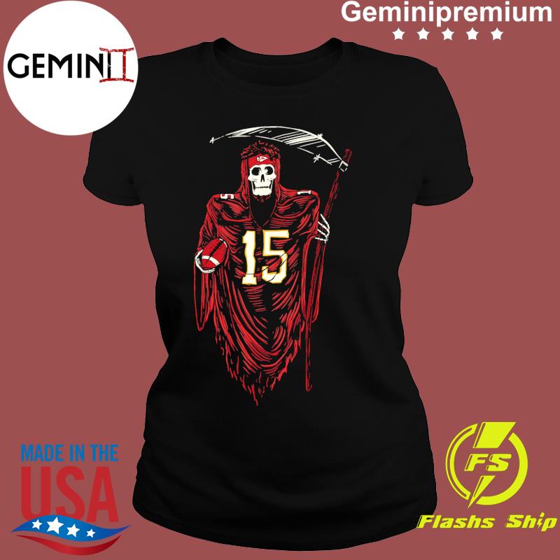 15 Patrick Mahomes The Grim Reaper Kc Chiefs Shirt, hoodie, sweater, ladies  v-neck and tank top