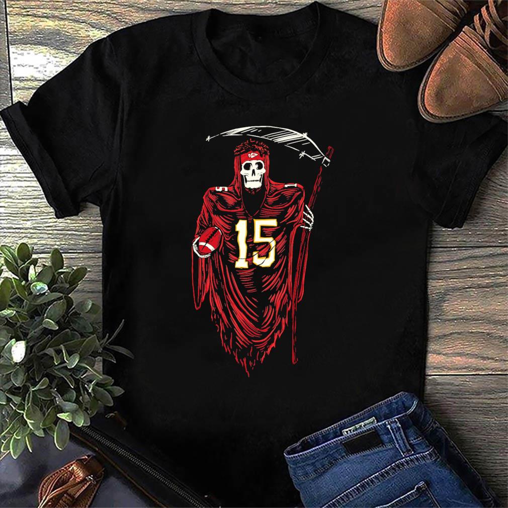 15 Patrick Mahomes The Grim Reaper Kc Chiefs Shirt, hoodie, sweater, ladies  v-neck and tank top