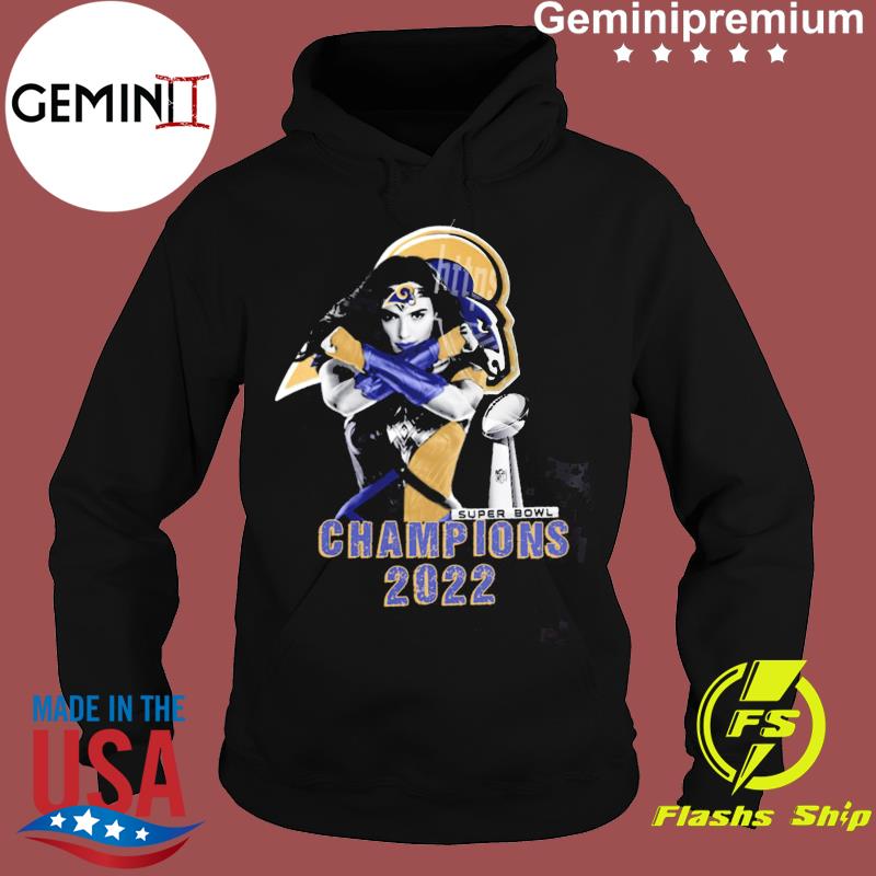 Wonder woman los angeles rams champions 2022 super bowl shirt, hoodie,  sweater, long sleeve and tank top