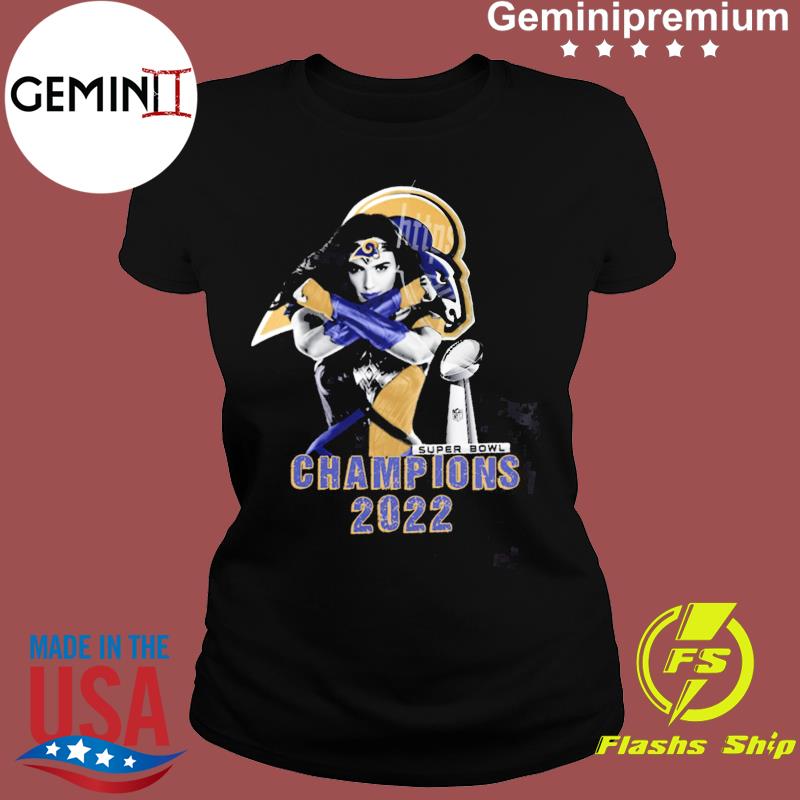 Wonder woman los angeles rams champions 2022 super bowl shirt, hoodie,  sweater, long sleeve and tank top