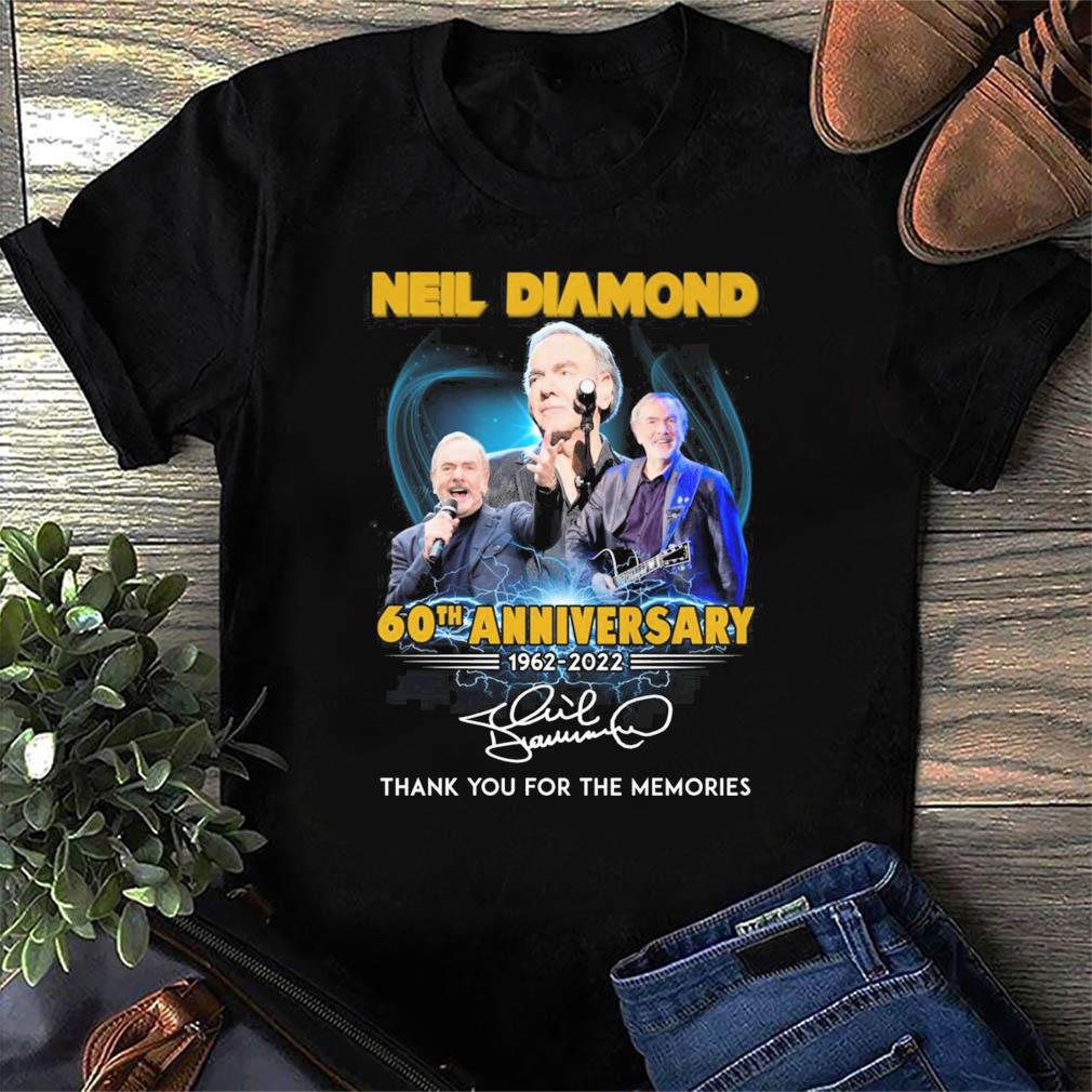 Official Neil Diamond 60th anniversary 1962 2023 thank you for the memories  shirt, hoodie, sweater, long sleeve and tank top
