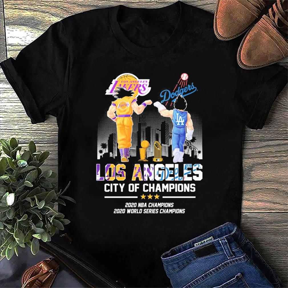 Los Angeles Lakers Goku and Los Angeles Dodgers Vegeta Los Angeles