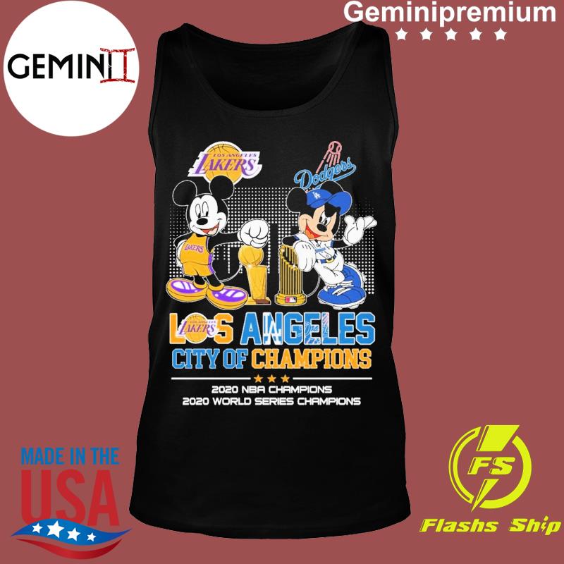 Mickey Mouse Los Angeles Lakers and Dodgers city of Champions 2020