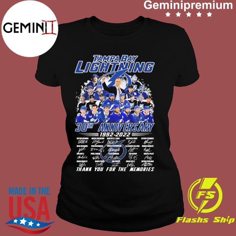 Tampa Bay Lightning 30th Anniversary 1992 2022 Thank You For The Memories  signatures shirt, hoodie, sweater, long sleeve and tank top