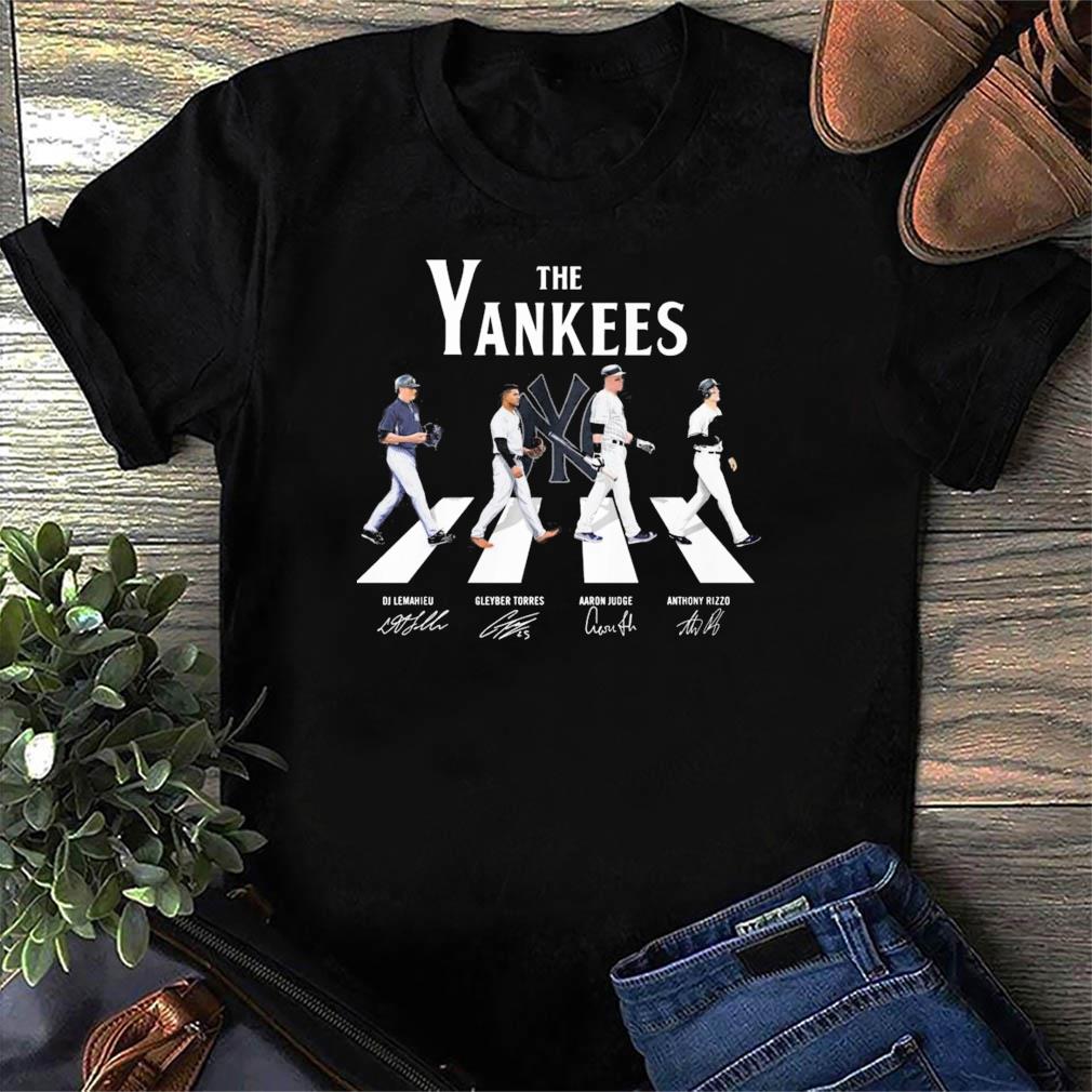 The Yankees Dj Lemahieu Gleyber Torres Aaron Judge And Anthony Rizzo Abbey  Road Signatures Shirt, hoodie, sweater, ladies v-neck and tank top
