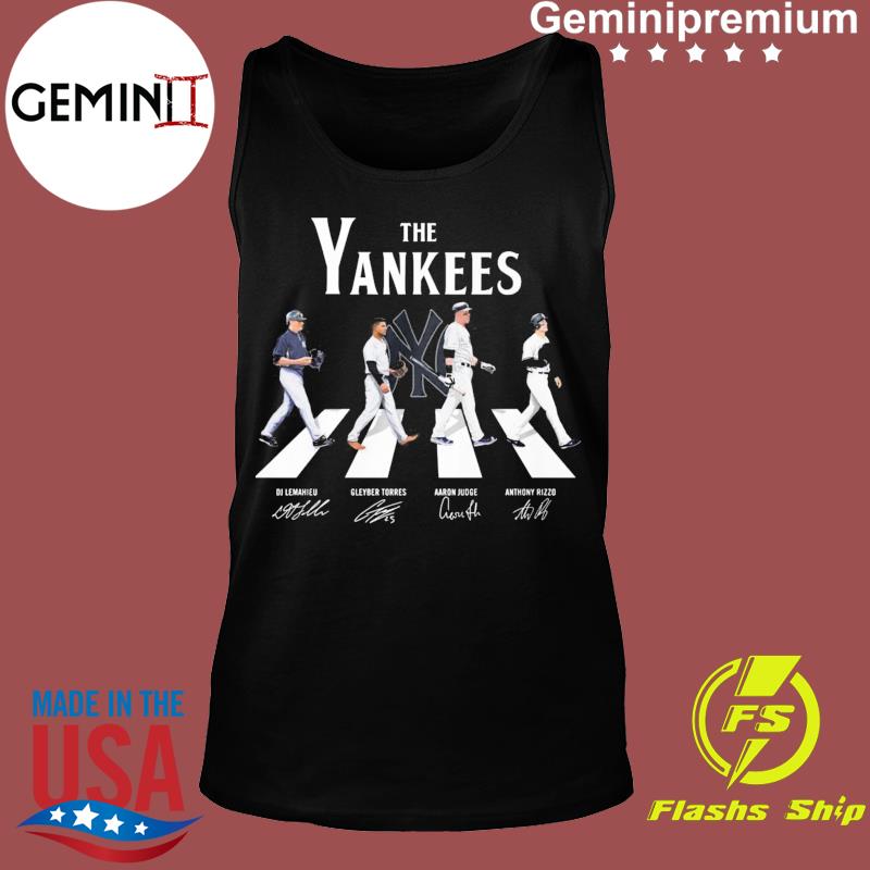 The Yankees Dj Lemahieu Gleyber Torres Aaron Judge And Anthony Rizzo Abbey  Road Signatures Shirt - Kingteeshop