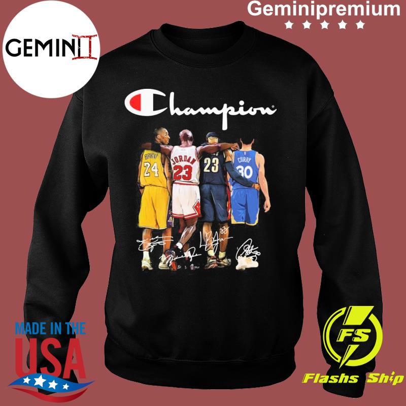 Champion Kobe Bryant Michael Jordan and LeBron James of all time  signaturess shirt, hoodie, sweater, long sleeve and tank top