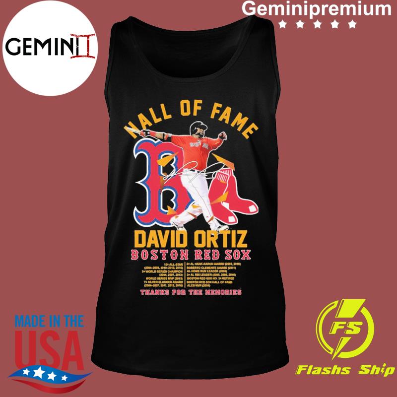 David Ortiz Boston Red Sox Big Papi Hall of Fame signature shirt