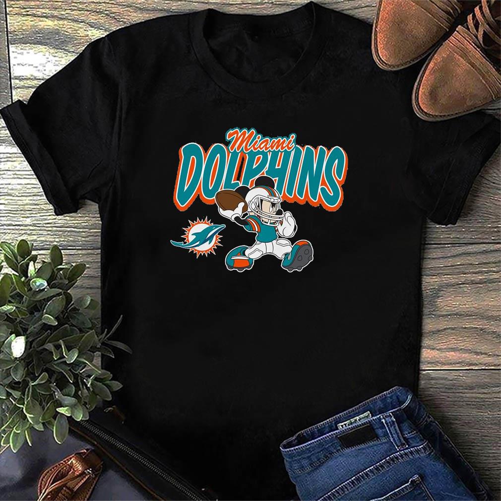 I Love The Dolphins Mickey Mouse Miami Dolphins Youth Hoodie 