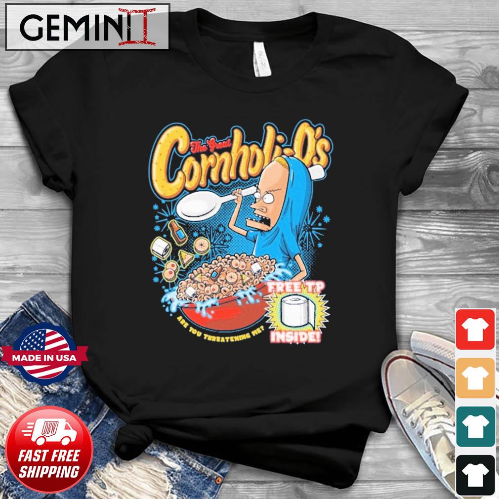 Beavis and Buttheads Cornholi-O’s Free TP Inside Ceral Box Inspired Shirt