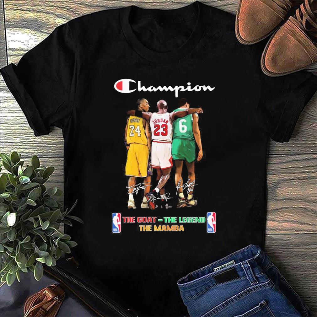 Bill Russell Kobe Bryant And Michael Jordan Champion Signatures Shirt hoodie sweater ladies v neck and tank top