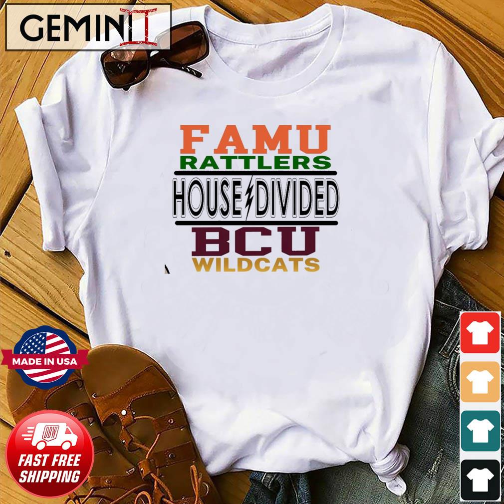 Famu Rattlers And BCU Wildcats House Divided T-Shirt